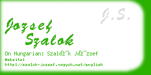 jozsef szalok business card